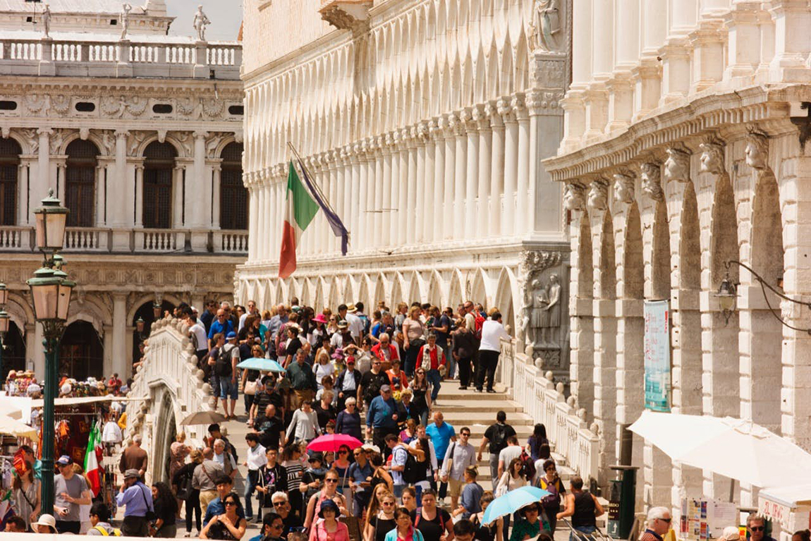 Venice with crowds