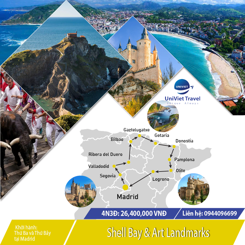 TOUR MIỀN BẮC TÂY BAN NHA 4 NGÀY