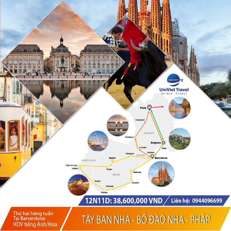 LIÊN TUYẾN NAM ÂU 12N11Đ